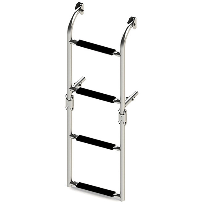 Трап складной с вертикальным креплением 4 черных ступени 270 мм (040174BT)